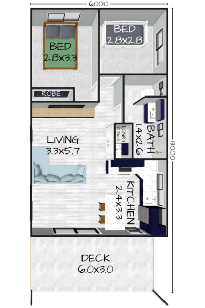 The Bayview 60 Colour Layout